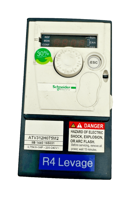 SCHNEIDER ELECTRIC ATV312H075M2 0.75kW 1HP 200 - 240V V5.1IE54 INVERTER - KLR Automation