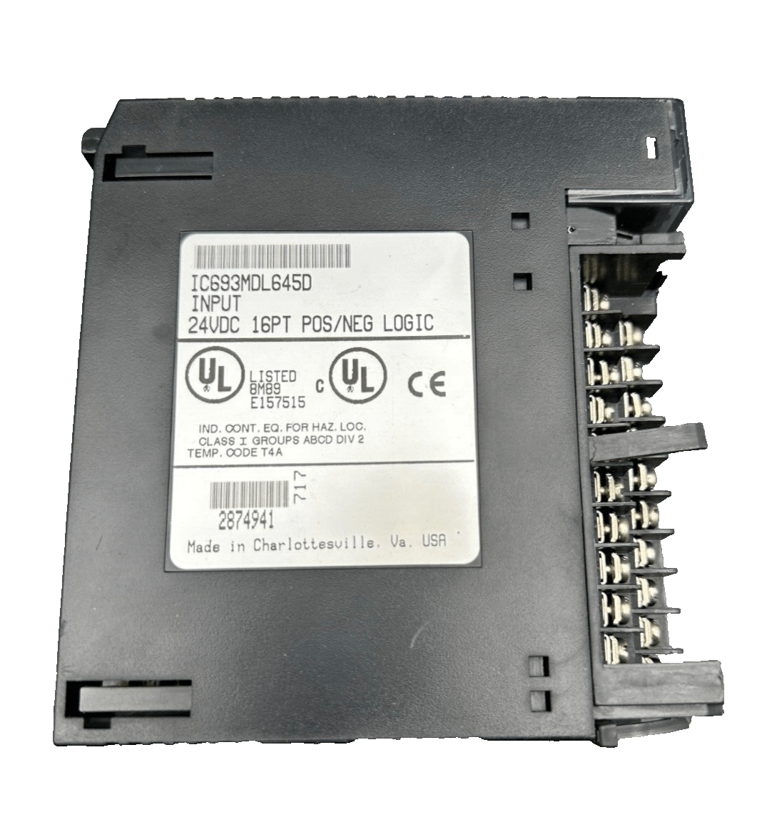 GENERAL ELECTRIC FANUC IC693MDL645D 24VDC 16PT POS/NEG LOGIC - KLR Automation