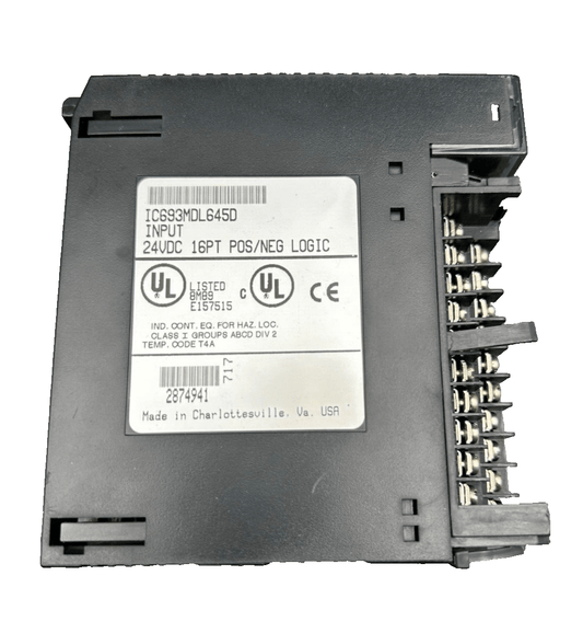 GENERAL ELECTRIC FANUC IC693MDL645D 24VDC 16PT POS/NEG LOGIC - KLR Automation