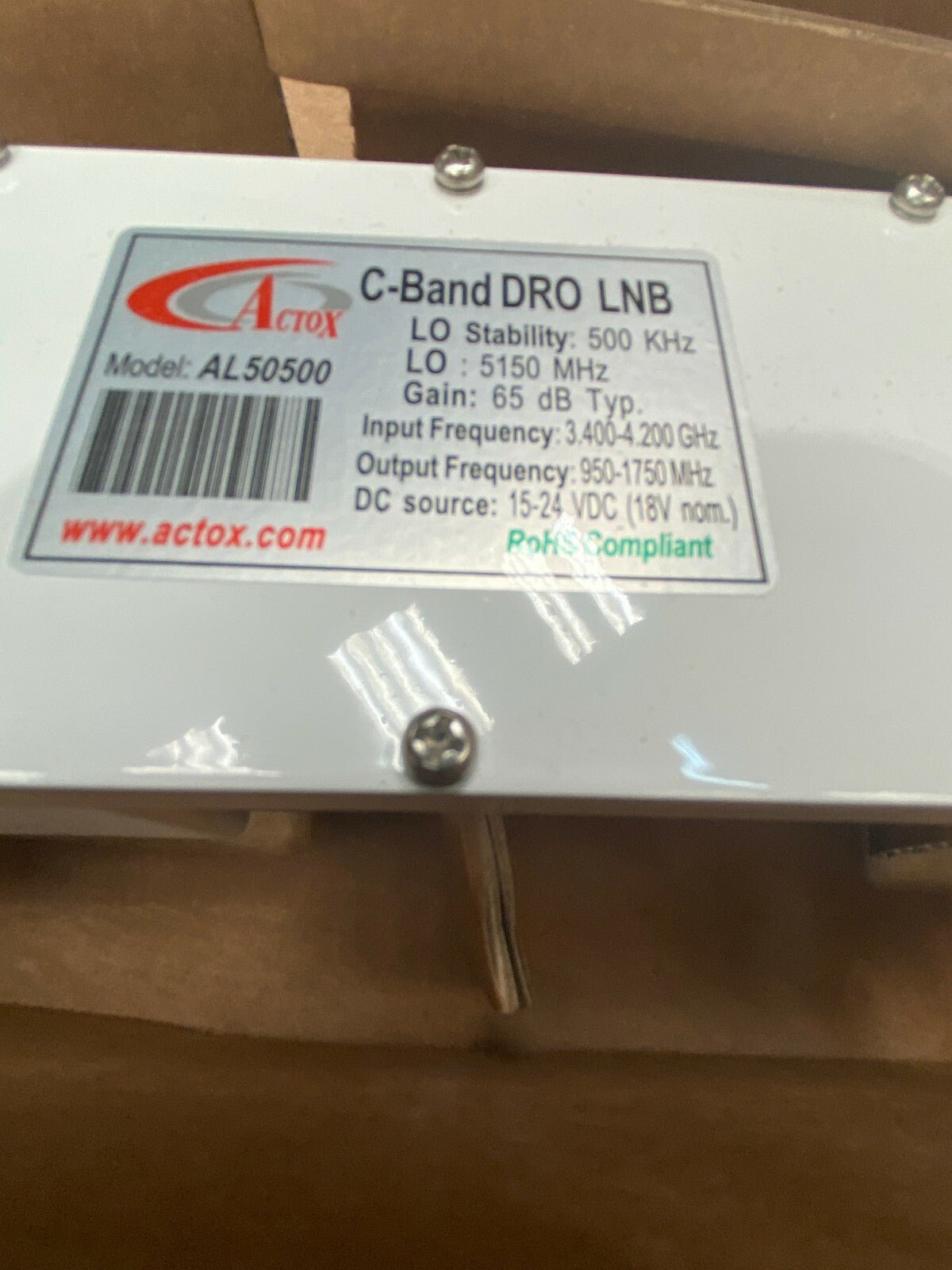 AL50500 - 500KHz Stability C - Band DRO LNB ACTOX Satellite - KLR Automation