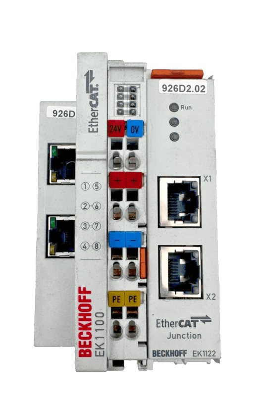 BECKHOFF EK1122 21190118 PONT ETHERCAT + EK1100 16190632 COUPLEUR x2pc - KLR Automation