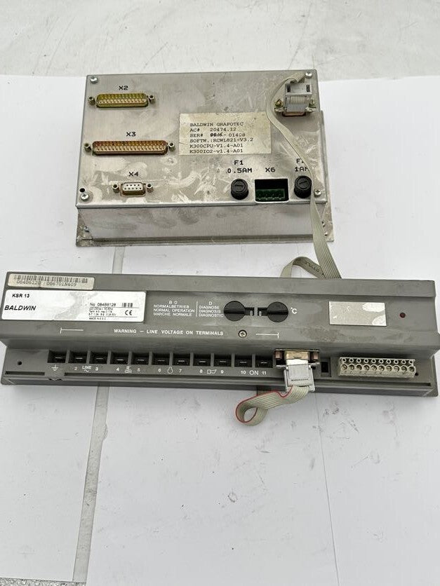 1pc x BALDWIN GRAFOTEC 20474.12 RGWL821 - V3.2 K300CPU - V1.4 - A01 + KSR 13 084B6128 - KLR Automation