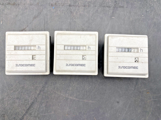 LOT DE 3 SOCOMEC 192Q5001 COMPTEUR HORAIRE 24VAC 50Hz