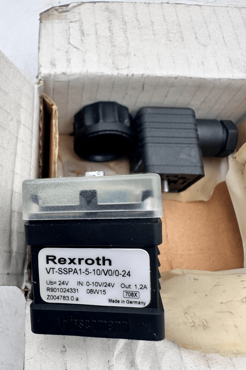 REXROTH VT - SSPA1 - 5 - 10/V0/0 - 24 V amplifier Proportional pressure valves R90102433 - KLR Automation