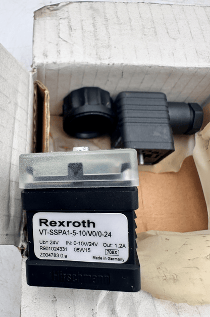 REXROTH VT - SSPA1 - 5 - 10/V0/0 - 24 V amplifier Proportional pressure valves R90102433 - KLR Automation