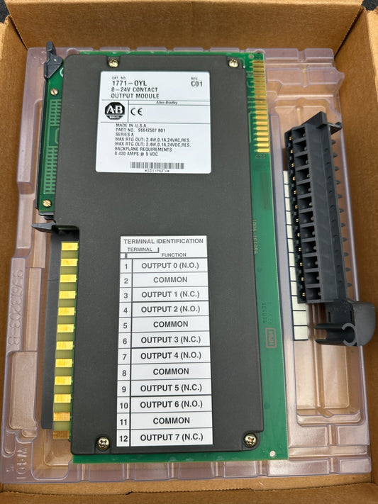 ALLEN-BRADLEY 1771-OYL 0-24V CONTACT OUTPUT MODULE 1771OYL