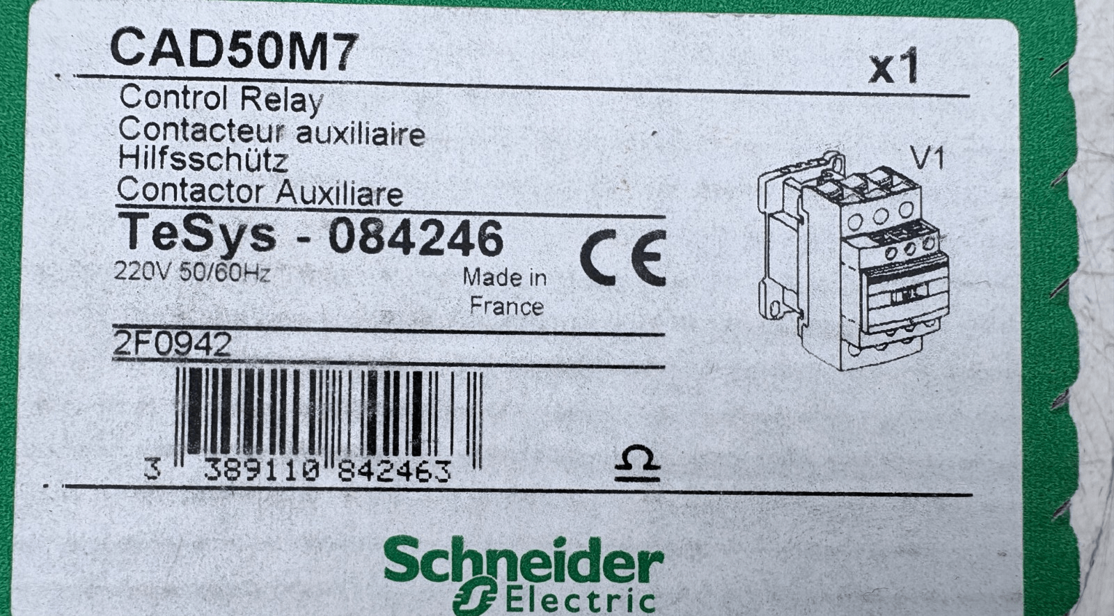 SCHNEIDER ELECTRIC CONTACTEUR AUXILIAIRE CAD50M7 x1 - KLR Automation