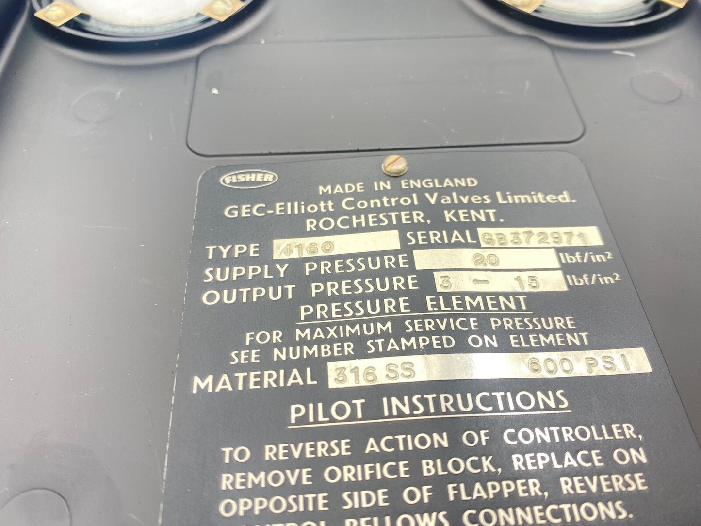 1pc x Fisher 4160 - Pressure Controller - KLR Automation