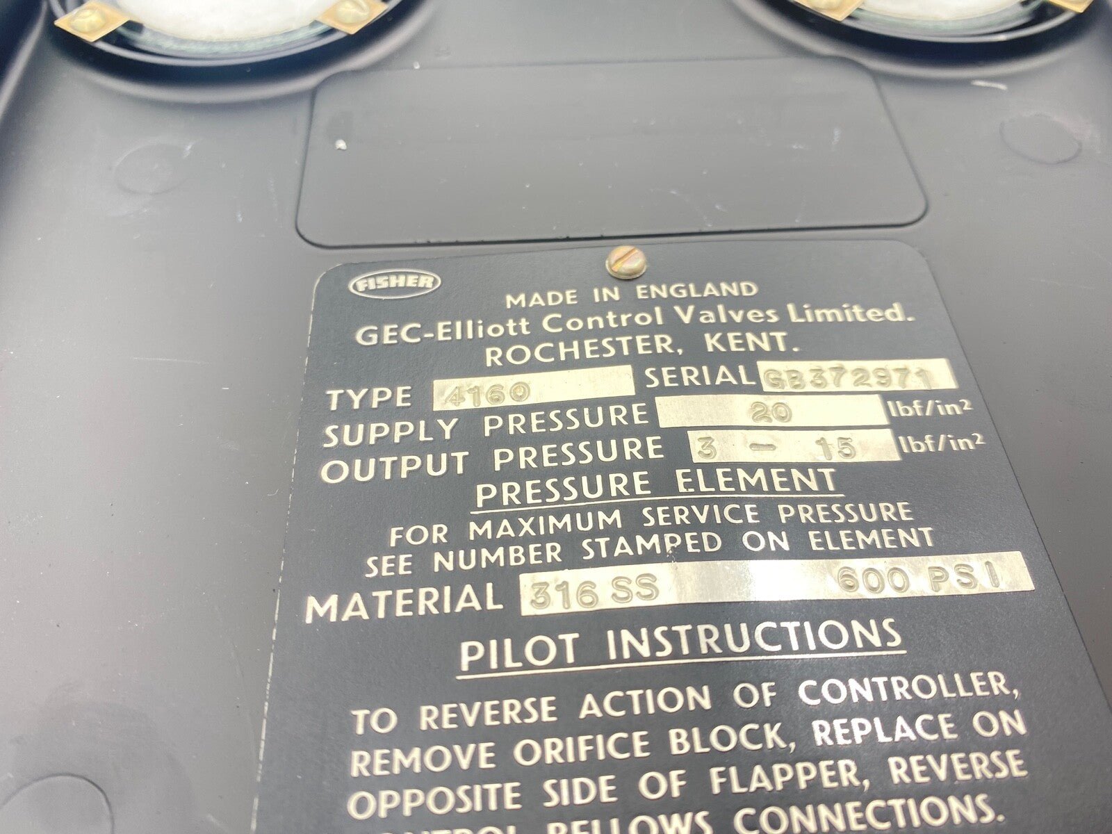 1pc x Fisher 4160 - Pressure Controller - KLR Automation