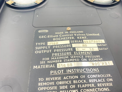 1pc x Fisher 4160 - Pressure Controller - KLR Automation
