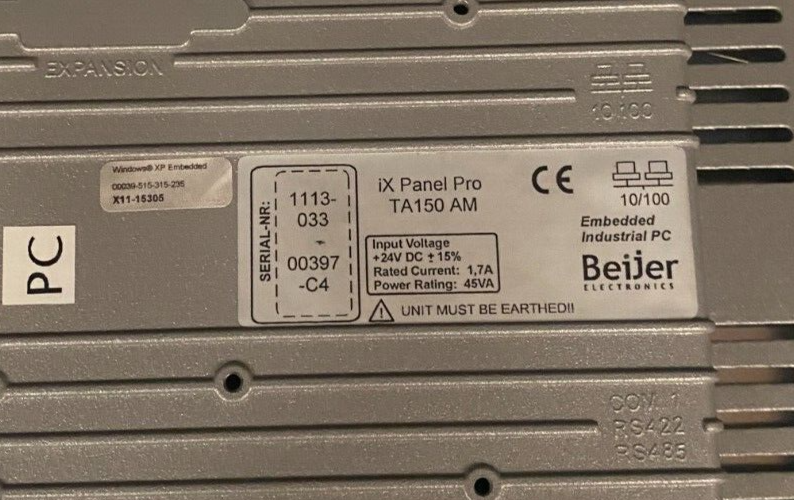 BEIJER IX PANEL PRO TA150 AM TOUCH PANEL