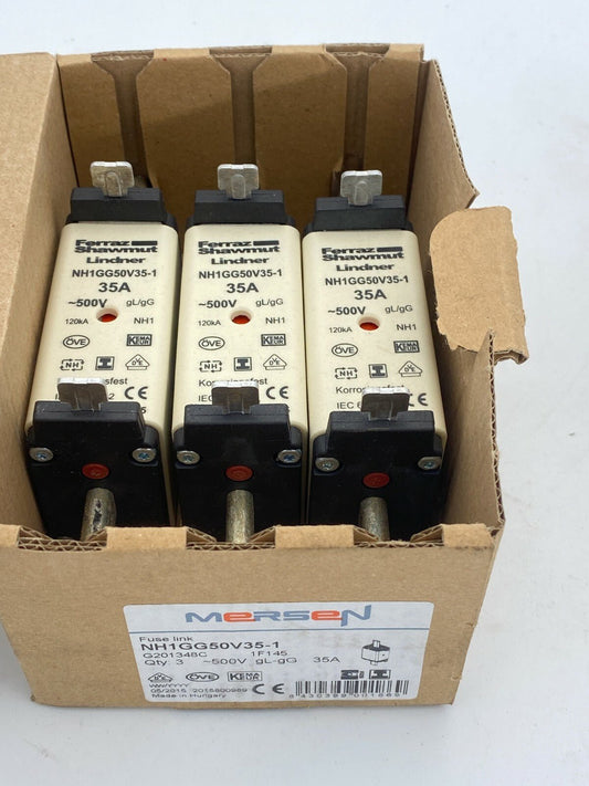 6pc x Mersen NH - Sicherungseinsatz SG Gr.1 gG 32A/500V KM NH1GG50V32 - 1 - KLR Automation