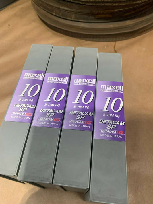 4 pc X Maxell B - 10M MBQ Betacam SP 12 min. small - KLR Automation