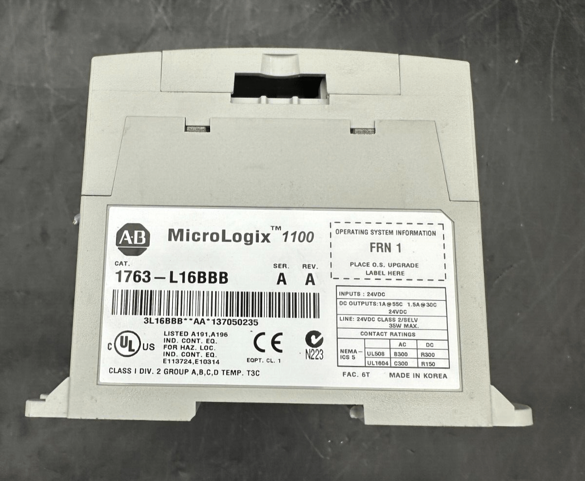 ALLEN - BRADLEY 1763 - L16BBB MICROLOGIX 1100 + CABLE CONTROLEUR PLC - KLR Automation