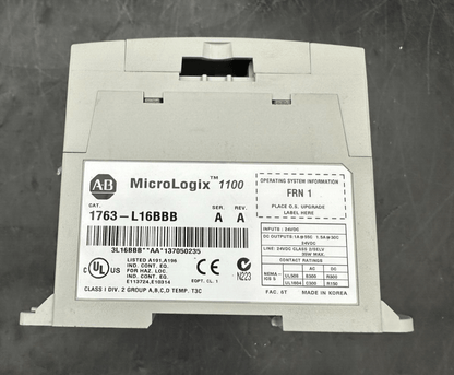 ALLEN - BRADLEY 1763 - L16BBB MICROLOGIX 1100 + CABLE CONTROLEUR PLC - KLR Automation