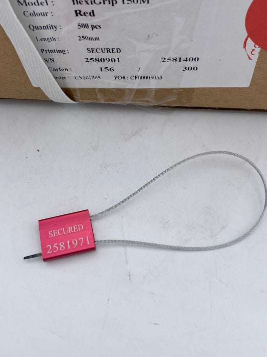 500 pc Flexigrip Numbered Wire Seals, Pulltight Wire Cable Seals, Security Seals