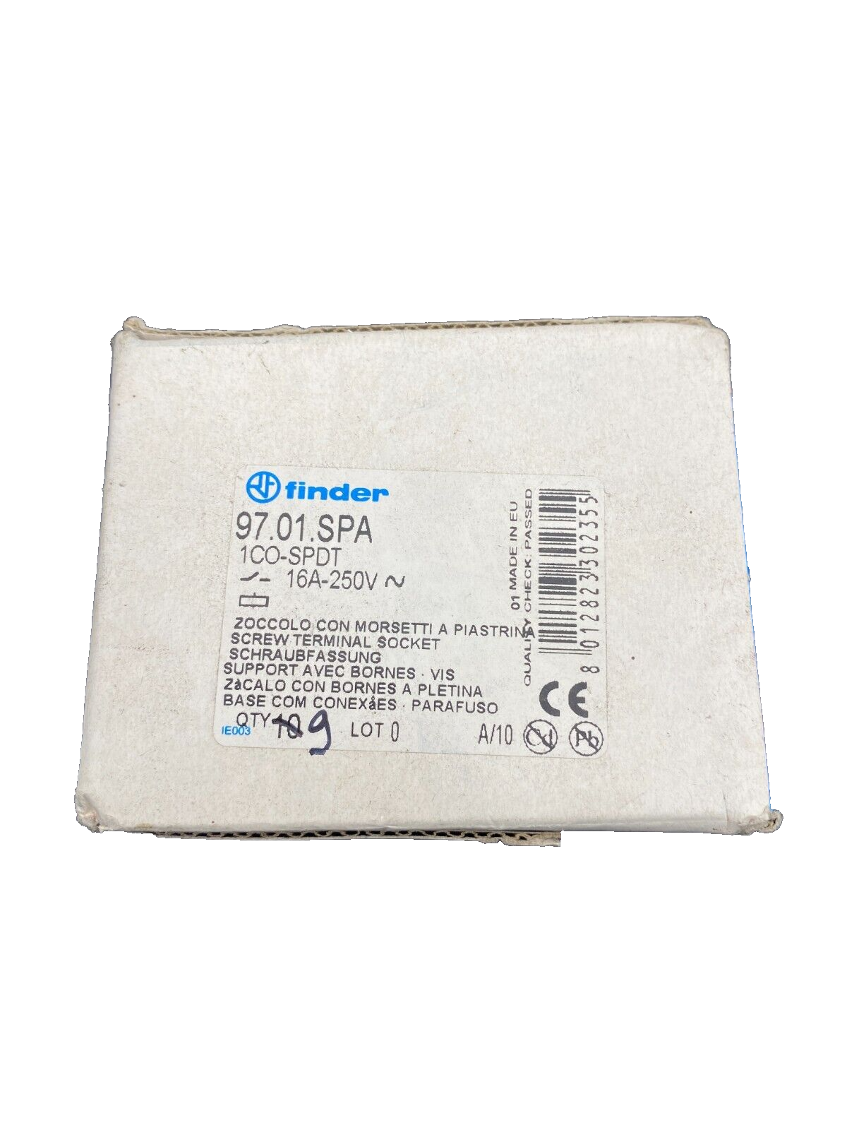 FINDER 97.01.SPA 1CO-SPDT 16A 250V SUPPORT AVEC BORNES x9pc