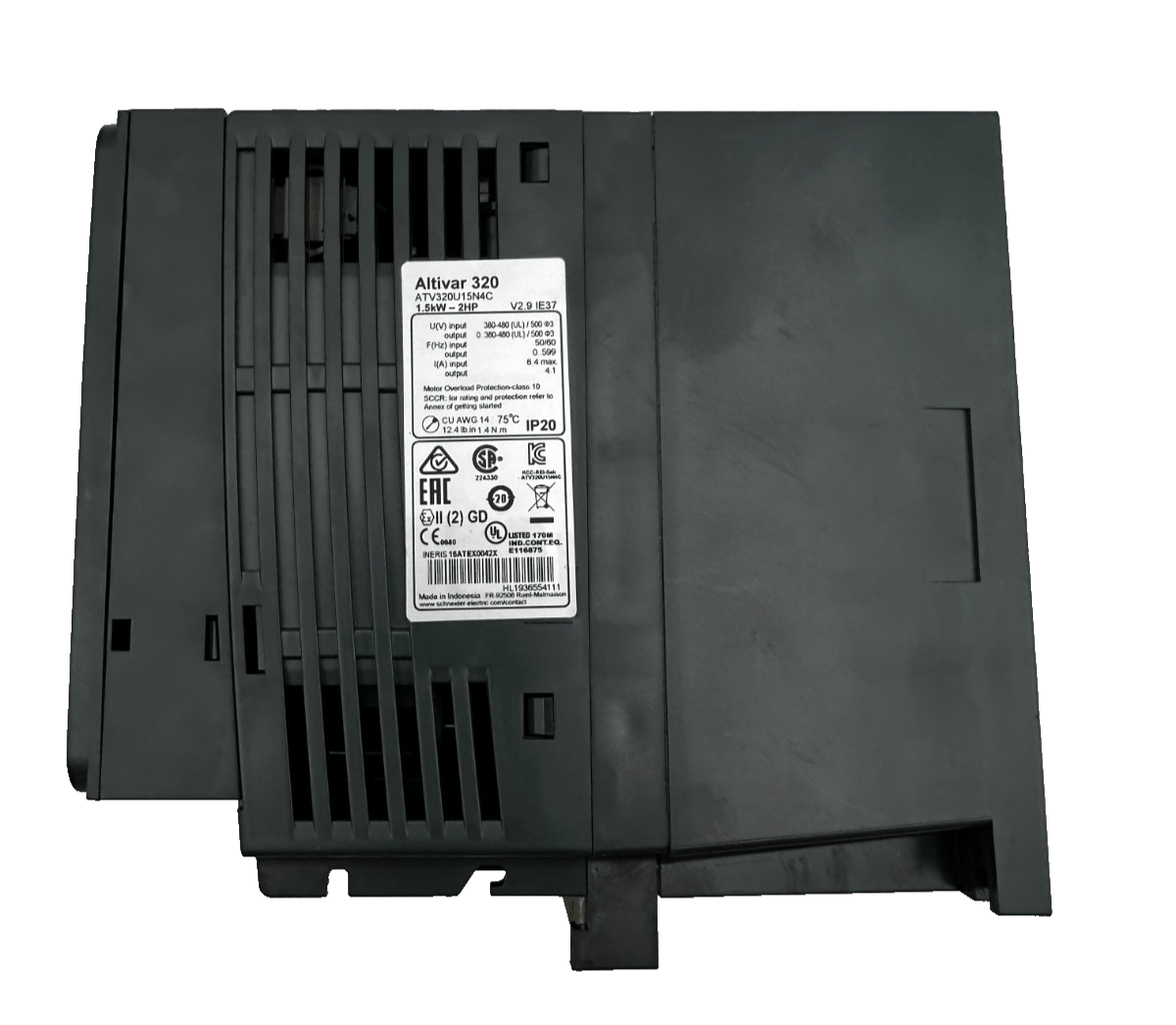 SCHNEIDER ELECTRIC ATV320U15N4C 1.5kW 2HP 380 - 500V AC SPEED DRIVE - KLR Automation