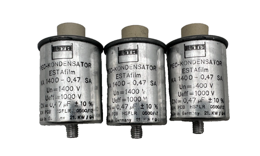 ESTA ESTAFILM PEC-KONDENSATOR KA 1400 0.47 SA NON PCB HSFLR 0560/12 x3pc