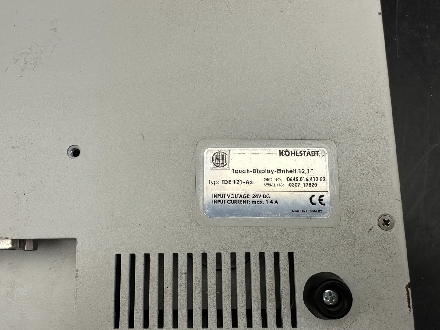 AXODE KOHLSTADT TDE 121-AX TOUCH DISPLAY 12.1" 0645.016.412.52 24VDC 1.4 A