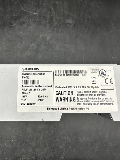 1 Pc x Siemens Siemens PXC12 Controller - KLR Automation