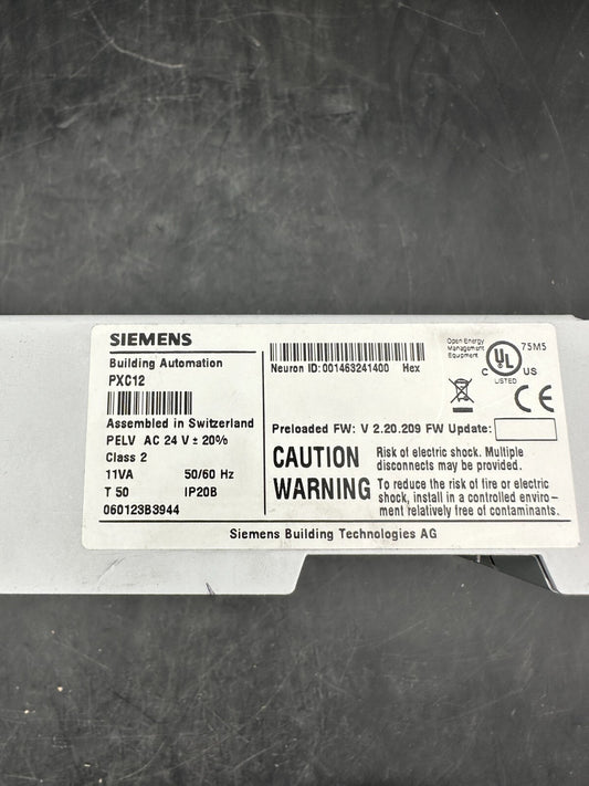 1 Pc x Siemens Siemens PXC12 Controller - KLR Automation
