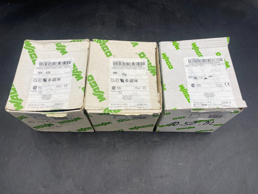 LOT DE 17 WAGO 285 - 150 30 - 30 mm 10 - 50 mm² 1000V 150A BORNE DE PASSAGE 2 CONDUC - KLR Automation