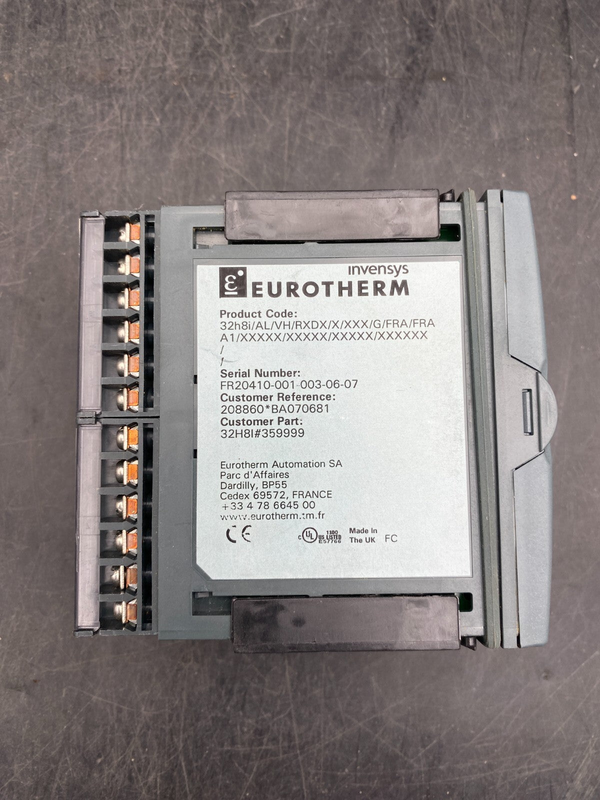 EUROTHERM 32H8I/AL/VH/RXDX/X/XXX/G FRA/FRAA1 TEMPERATURE CONTROLLER