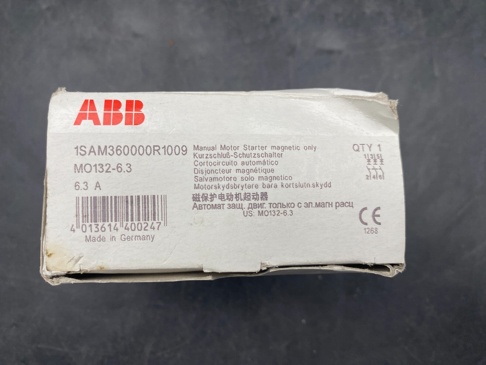 ABB MO132-6.3 MANUAL MOTOR STARTER MAGNETIC