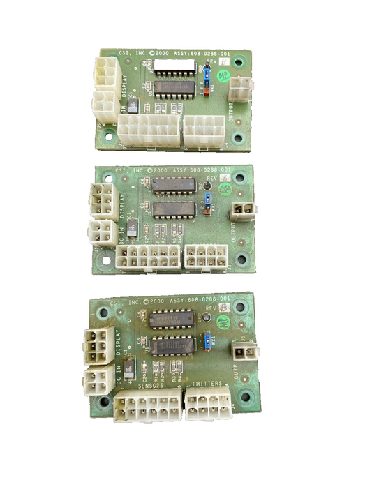 CSI DE LA RUE CASH SYSTEMS 608-0288-001 REV B 608-0287-001 AMPCB-1-0 x3pc