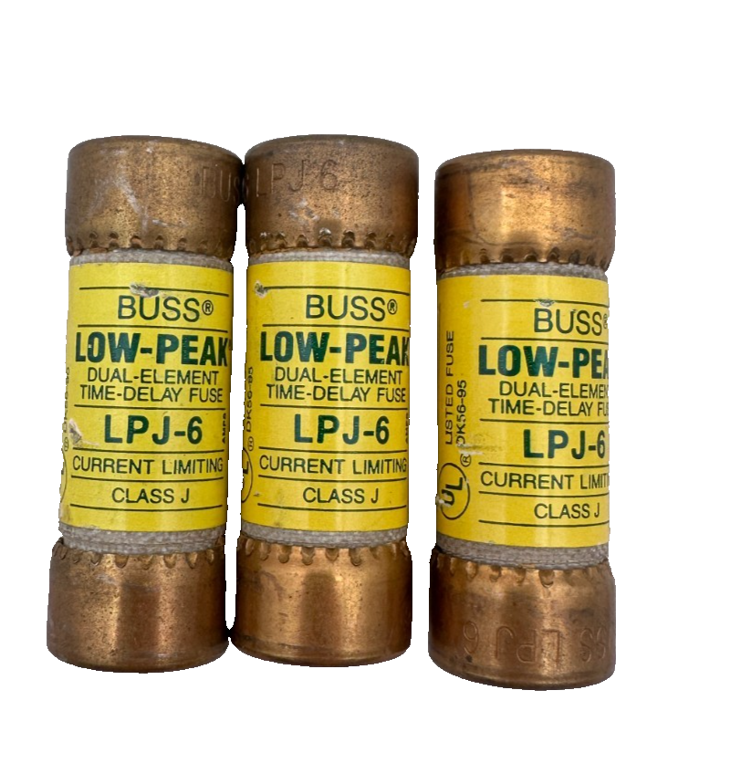 BUSSMANN LPJ-6 LOW-PEAK ULTIMATE PROTECTION 600VAC x3pc