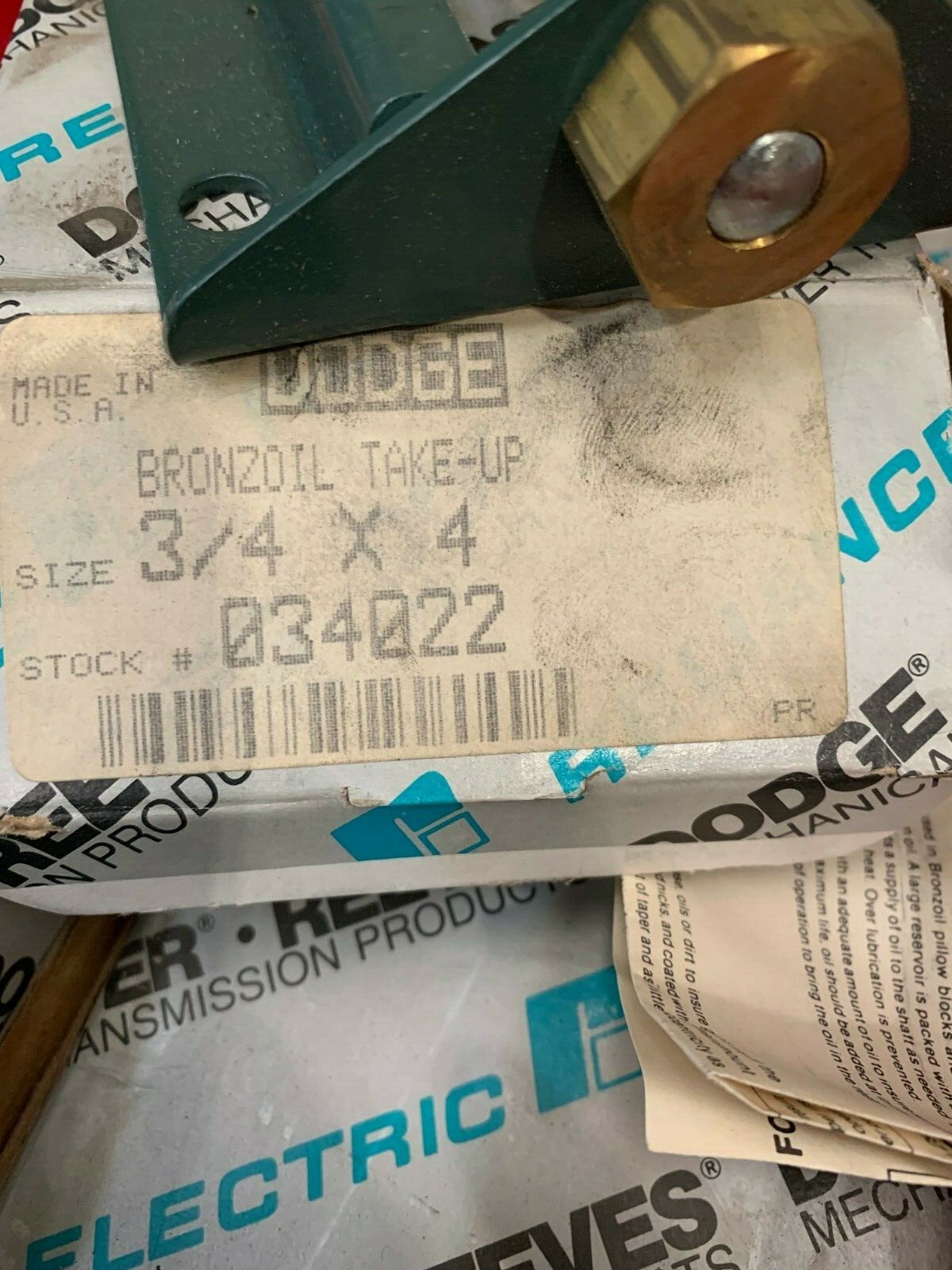  1 x DODGE 034022 Bronzoil Take-up  3/4 x 4 