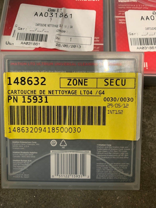 Lot de 5 . Imation Ultrium LTO 1,2,3,4 and 5 drive Universal Cleaning Cartridge - KLR Automation