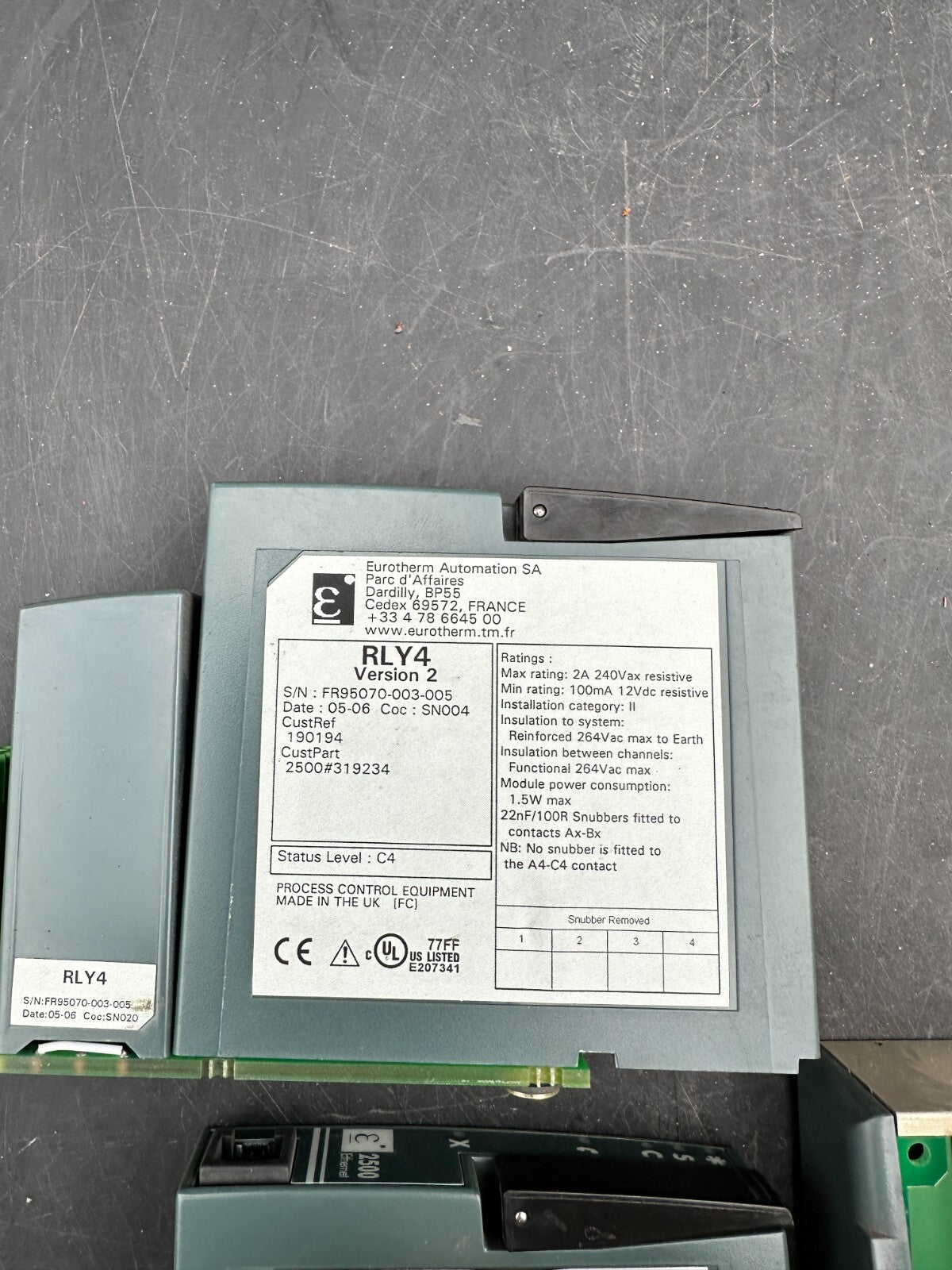 EUROTHERM Process Control  2500c 2500 UW ENETMBUS + RLY4 +2pc - AI4 + S04
