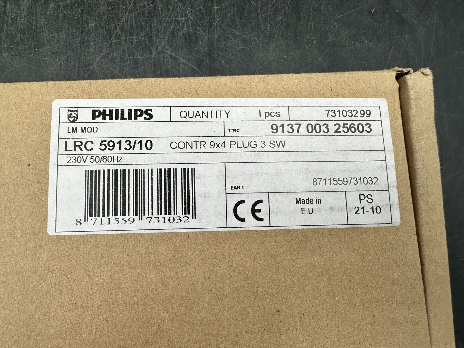 Philips LRC5913/10 CONTR 9×4 PLUG 3 SW LightMaster Modular 9LS - KLR Automation