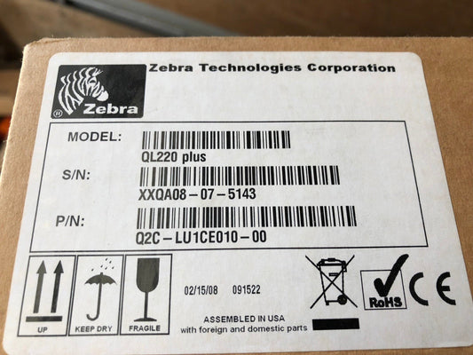 IMPRIMANTE ZEBRA QL 220 PLUS Q2C - LU1CE010 - 00 - KLR Automation