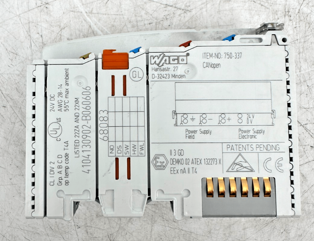 WAGO 750 - 337 CANOPEN I/O SYSTEM - KLR Automation