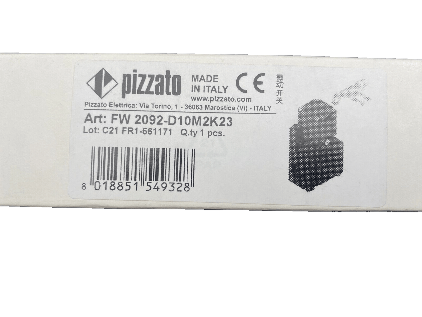 PIZZATO FW 2092 - D10M2K23 SAFETY SWITCH x12pc - KLR Automation