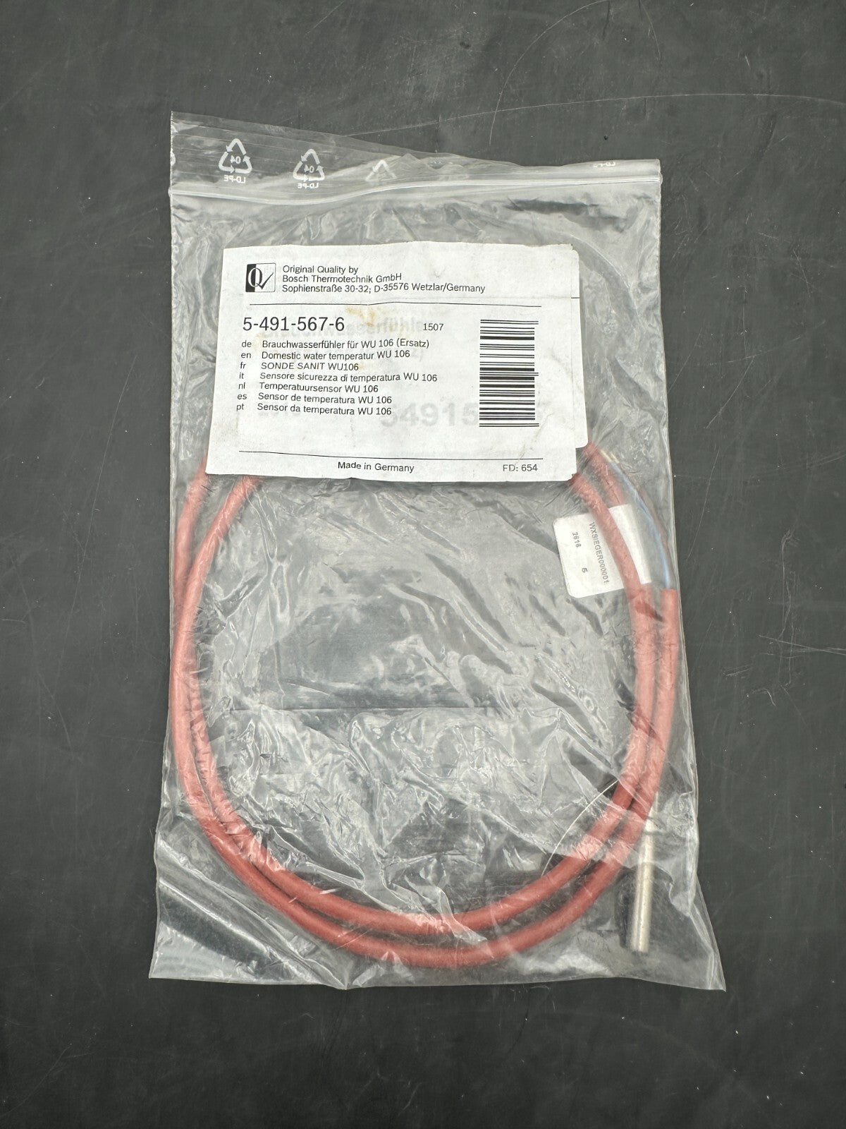 BOSCH 54915676 5-491-567-6 SONDE SANIT WU106