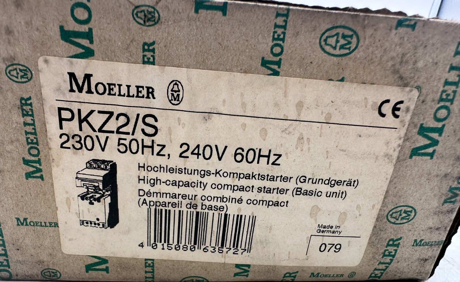 MOELLER PKZ2/S DEMARREUR COMBINE COMPACT 230V 50HZ