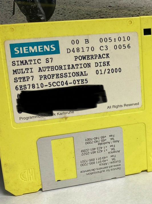 Siemens Simatic Software STEP7 PRO License 6ES7810 - 5CC04 - 0YE5 - KLR Automation