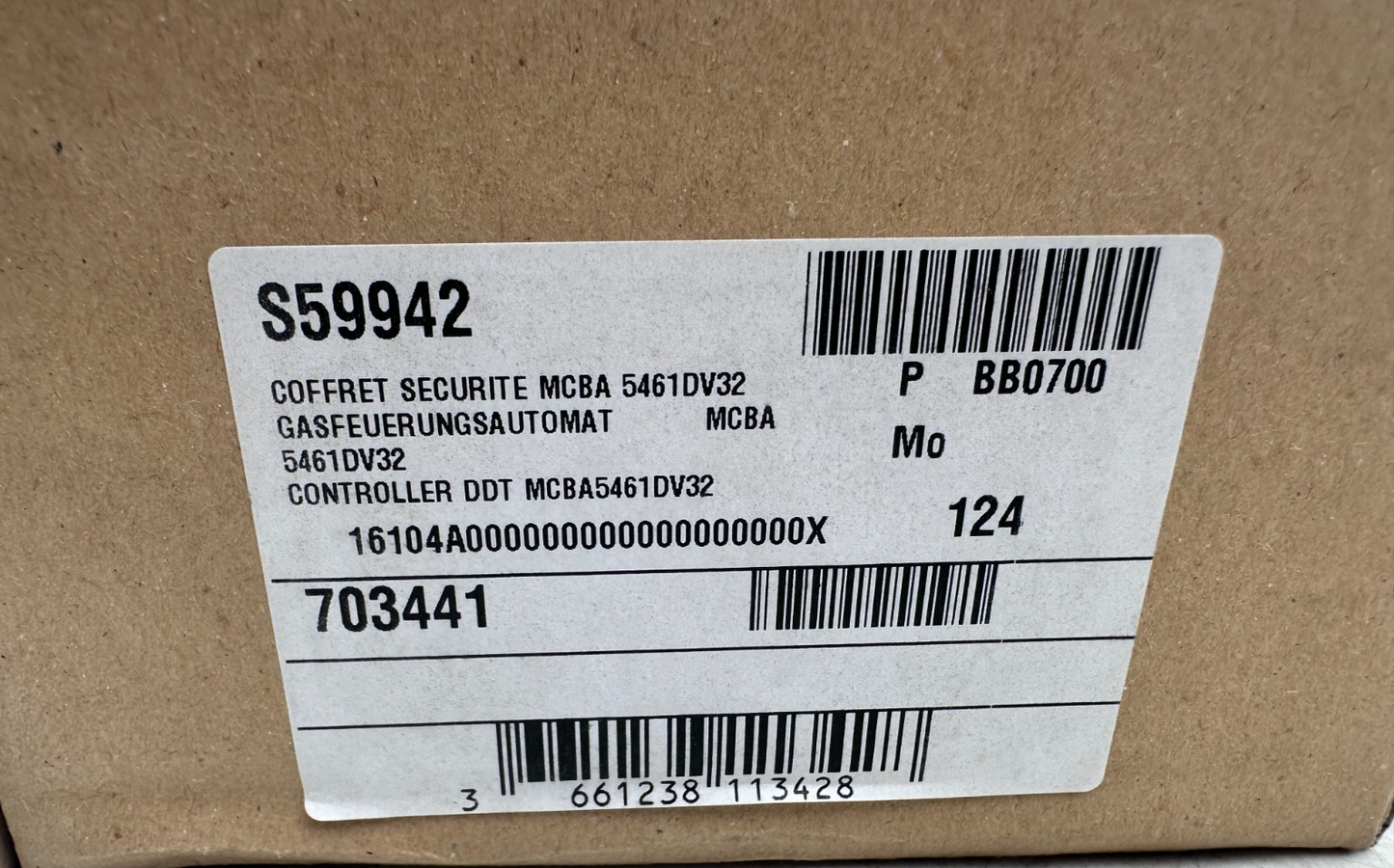 GASMODUL MCBA1461D DE DIETRICH S59942 COFFRET DE SECURITE 230V 50Hz 8W