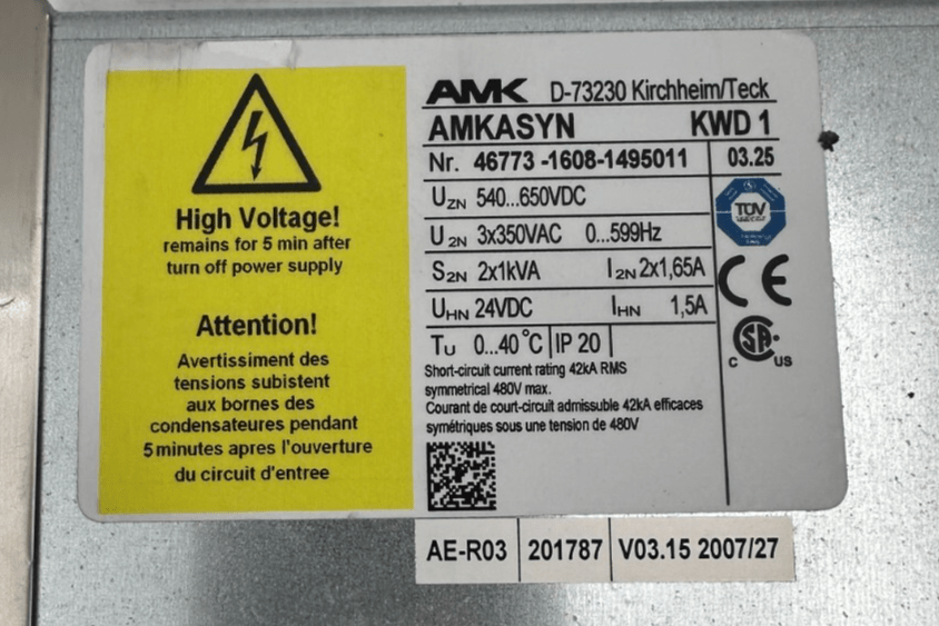 AMK AMKASYN KWD 1 SERVO POWER MODULE  - KLR Automation