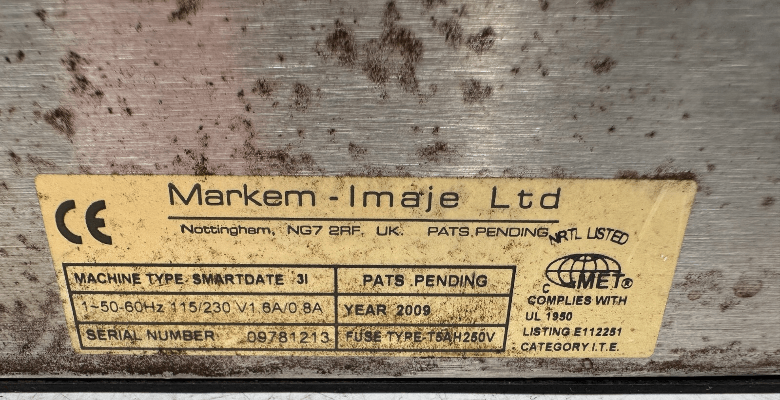 MARKEM IMAJE SMARTDAY 31 THERMAL TRANSFER - KLR Automation