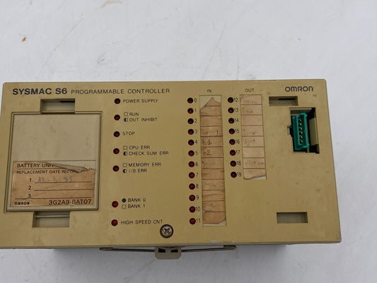 S6 3G2S6-CPU30 Omron SYSMAC PROGRAMMABLE CONTROLLER 24vac/dc