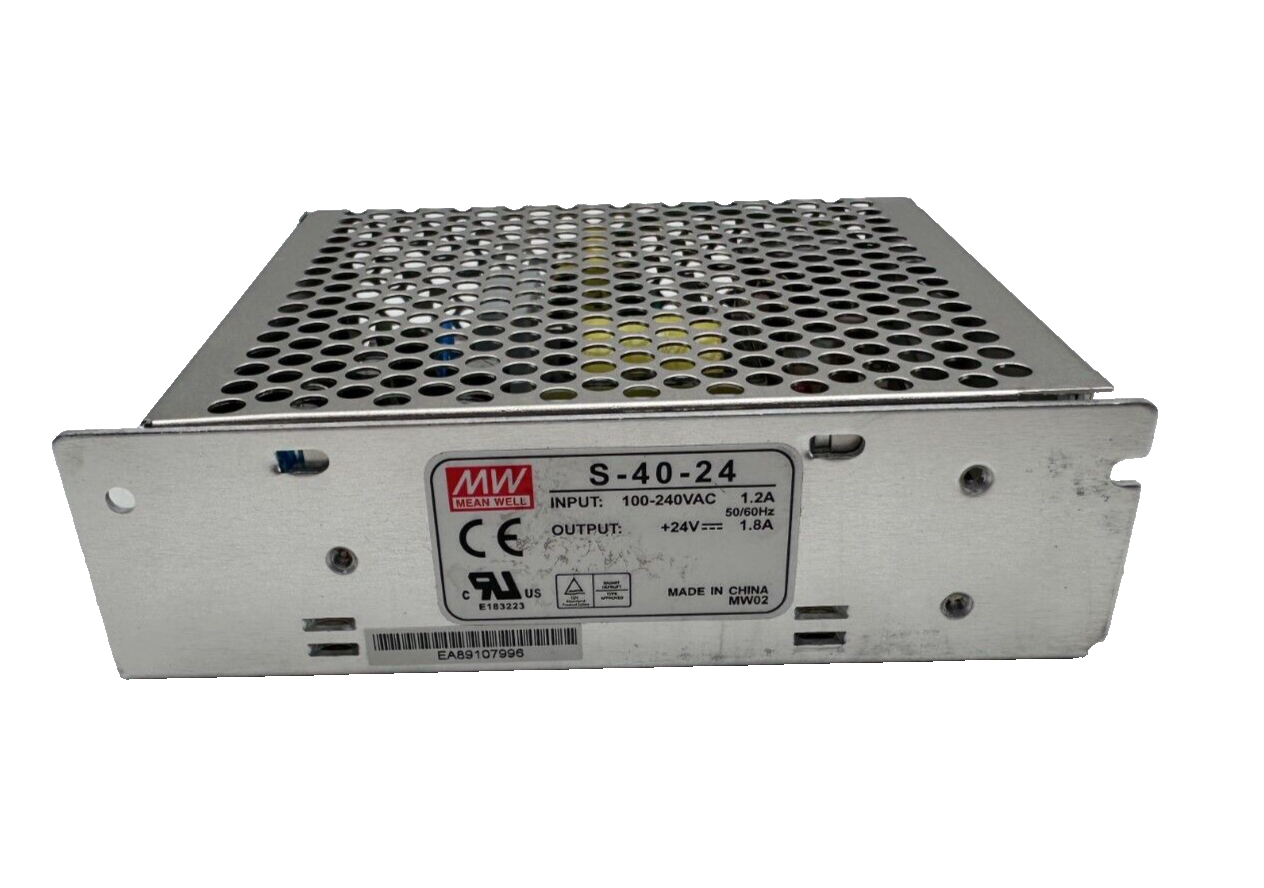 MEANWELL S-40-24 POWER SUPPLY 100-240VAC 1.2A / 24V 1.8A