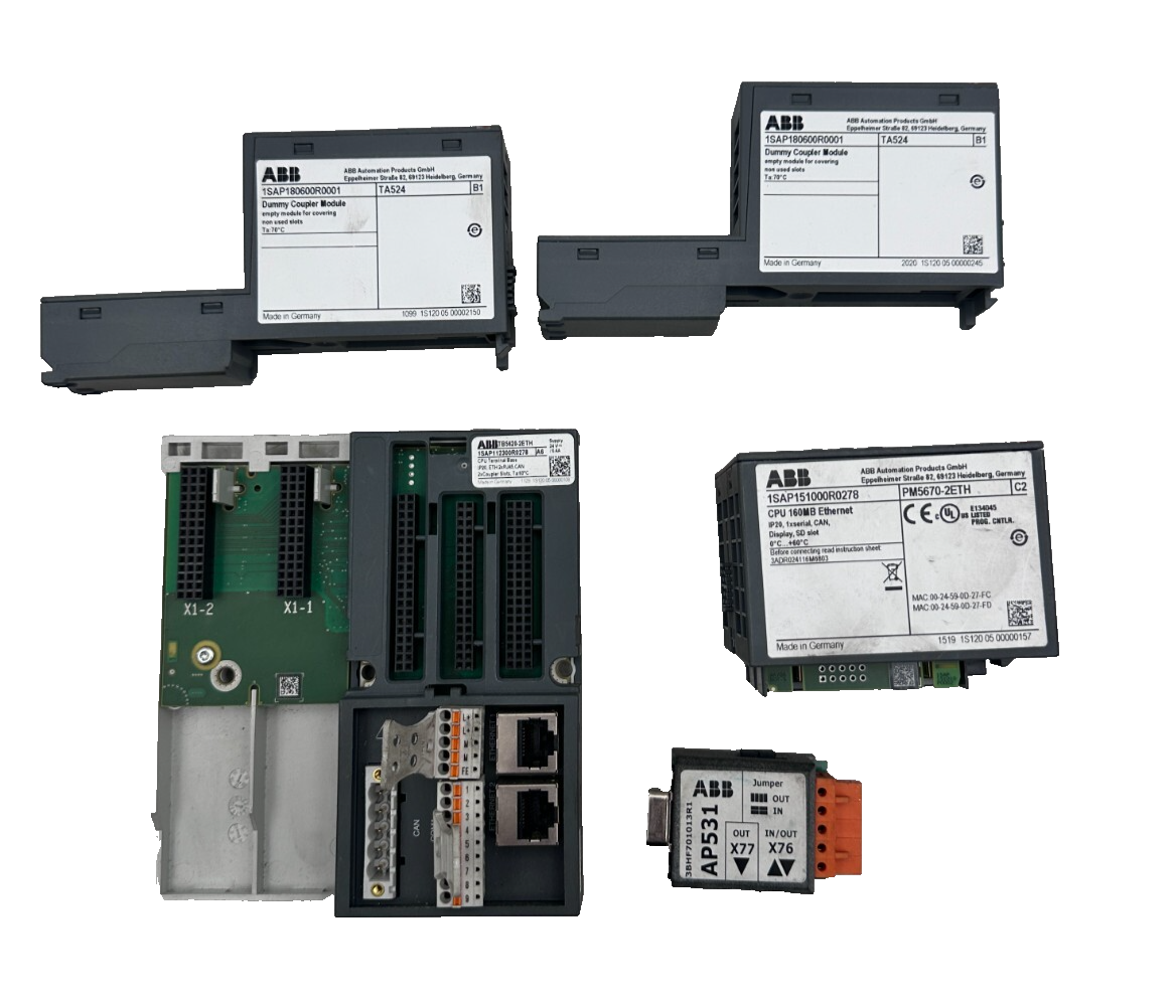 ABB PM5670 1SAP151000R0278 CPU 160MB ETHERNET + TB5620-2ETH + TA524 + AP531