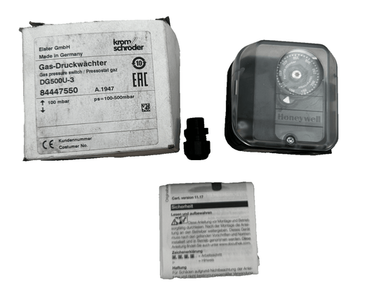 KROM SCHRODER DG500U - 3 84447550 GAS PRESSURE SWITCH 100mbar - KLR Automation
