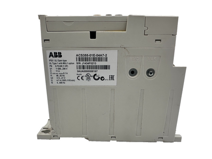 ABB ACS355-01E-04A7-2 UL TYPE 1 MUL1 OPTION 0.75kW FREQUENCY CONVERTER+ ACS-CP-C