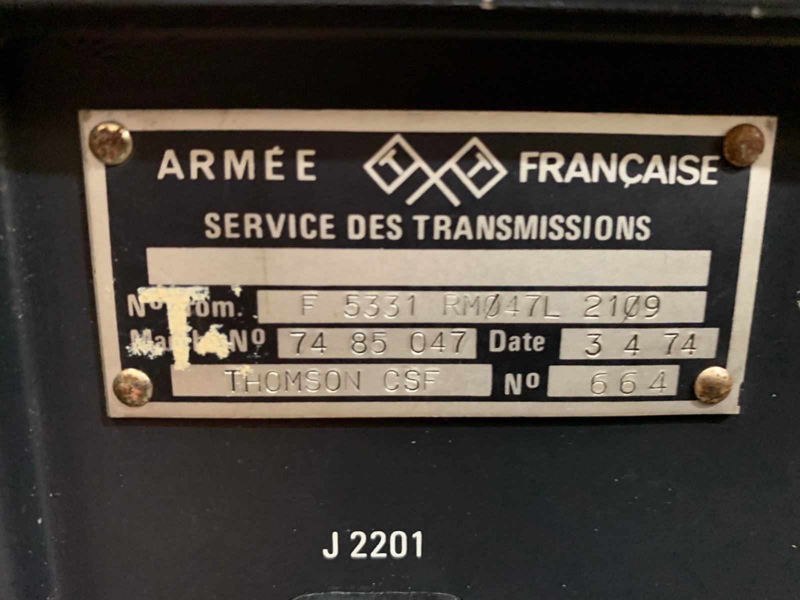 1 x  Thomson CSF TRC 382 A / B see photo Alimentation F 5331 RM047L 2109